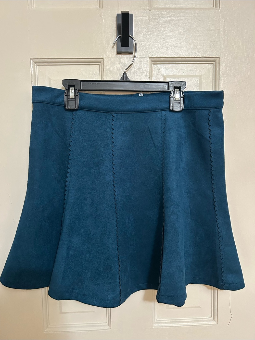 Teal Suede Skirt